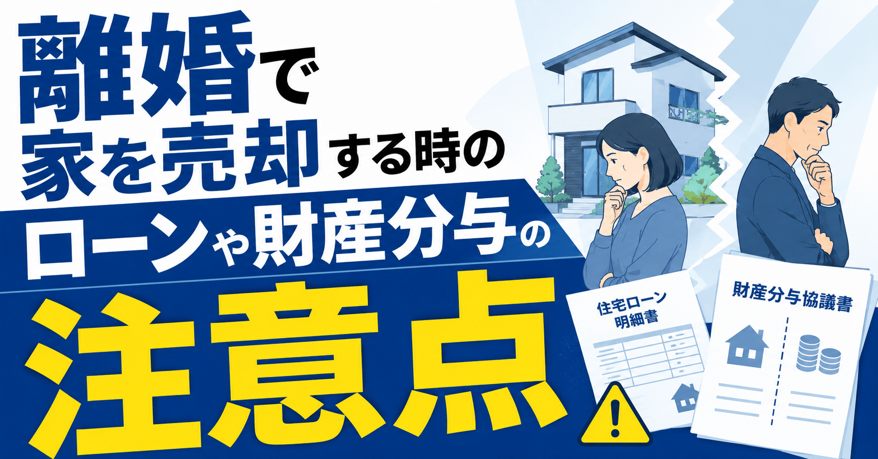 離婚で家を売却する時のローンや財産分与の注意点と後悔しないタ...
