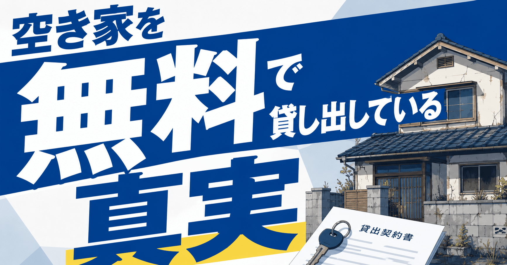 空き家無料貸し出しの真実！タダで住める使用貸借の仕組みと0円...