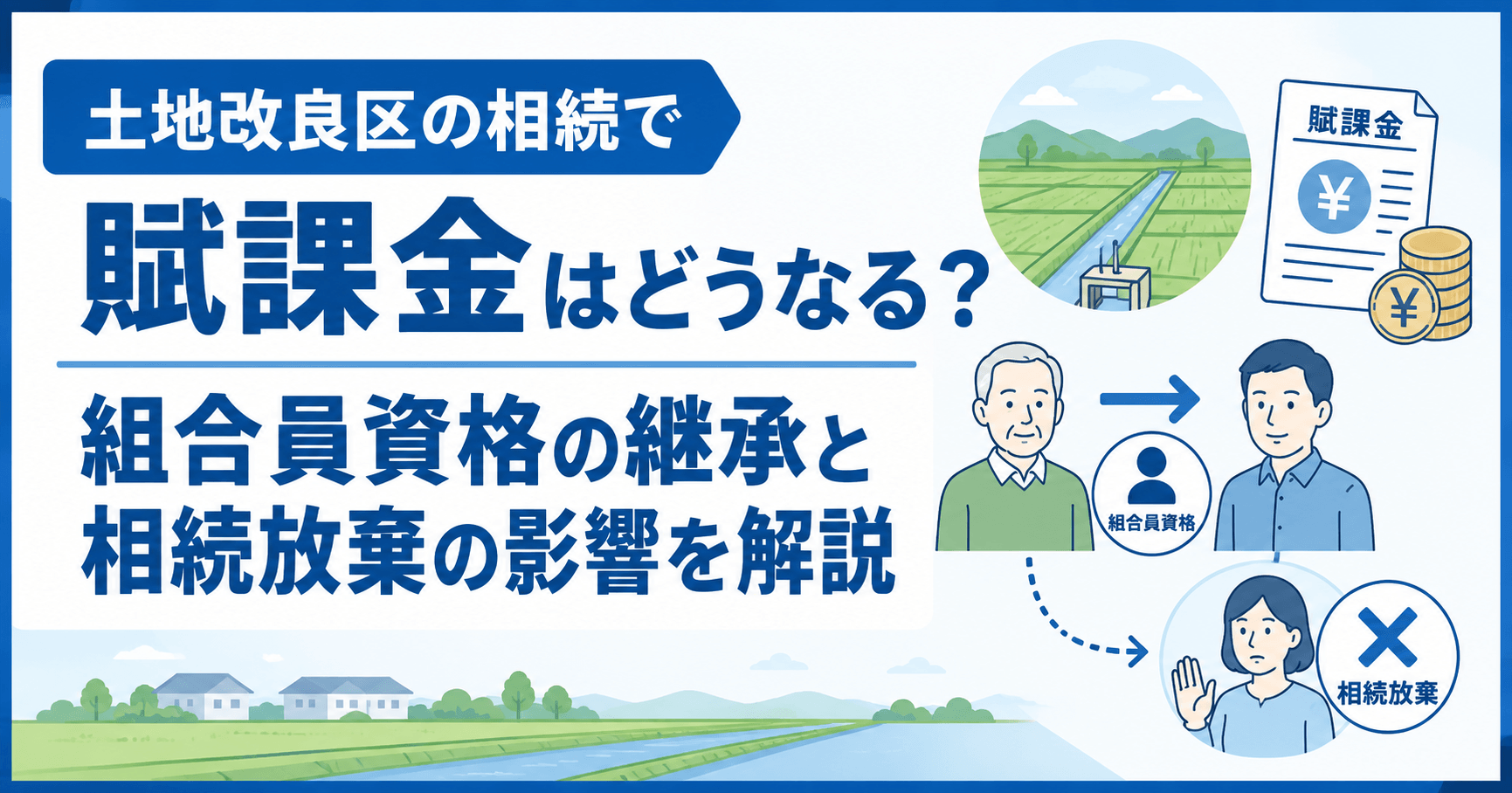 土地改良区の相続で賦課金はどうなる？組合員資格の継承と相続放...