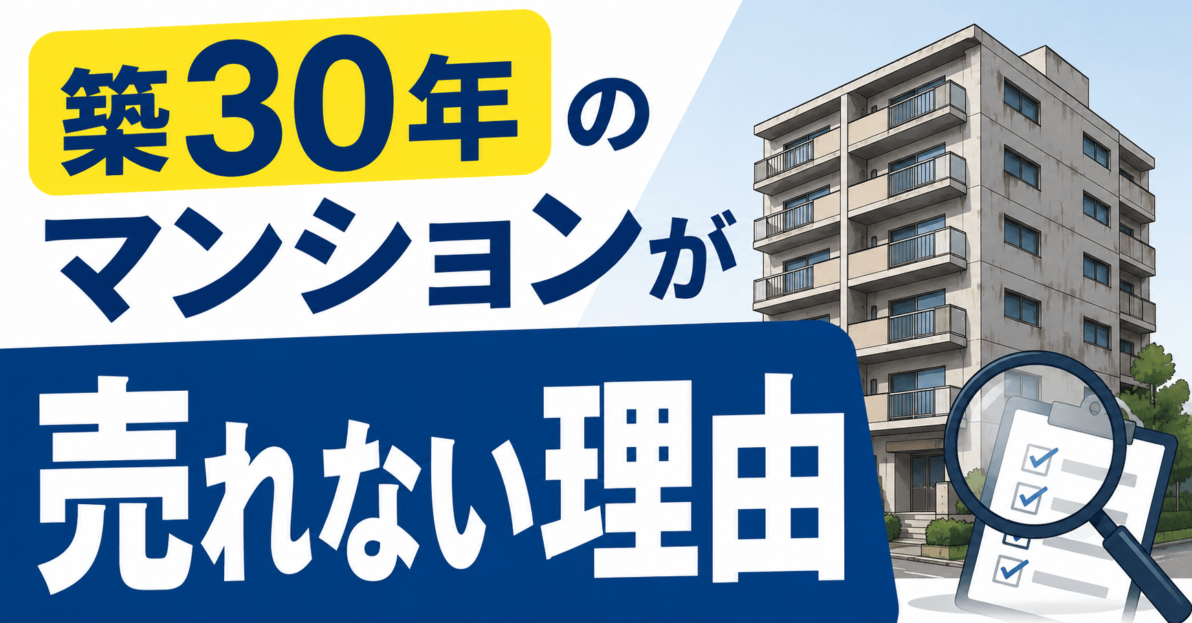 築30年のマンションが売れない理由は？対処法やあと何年住める...