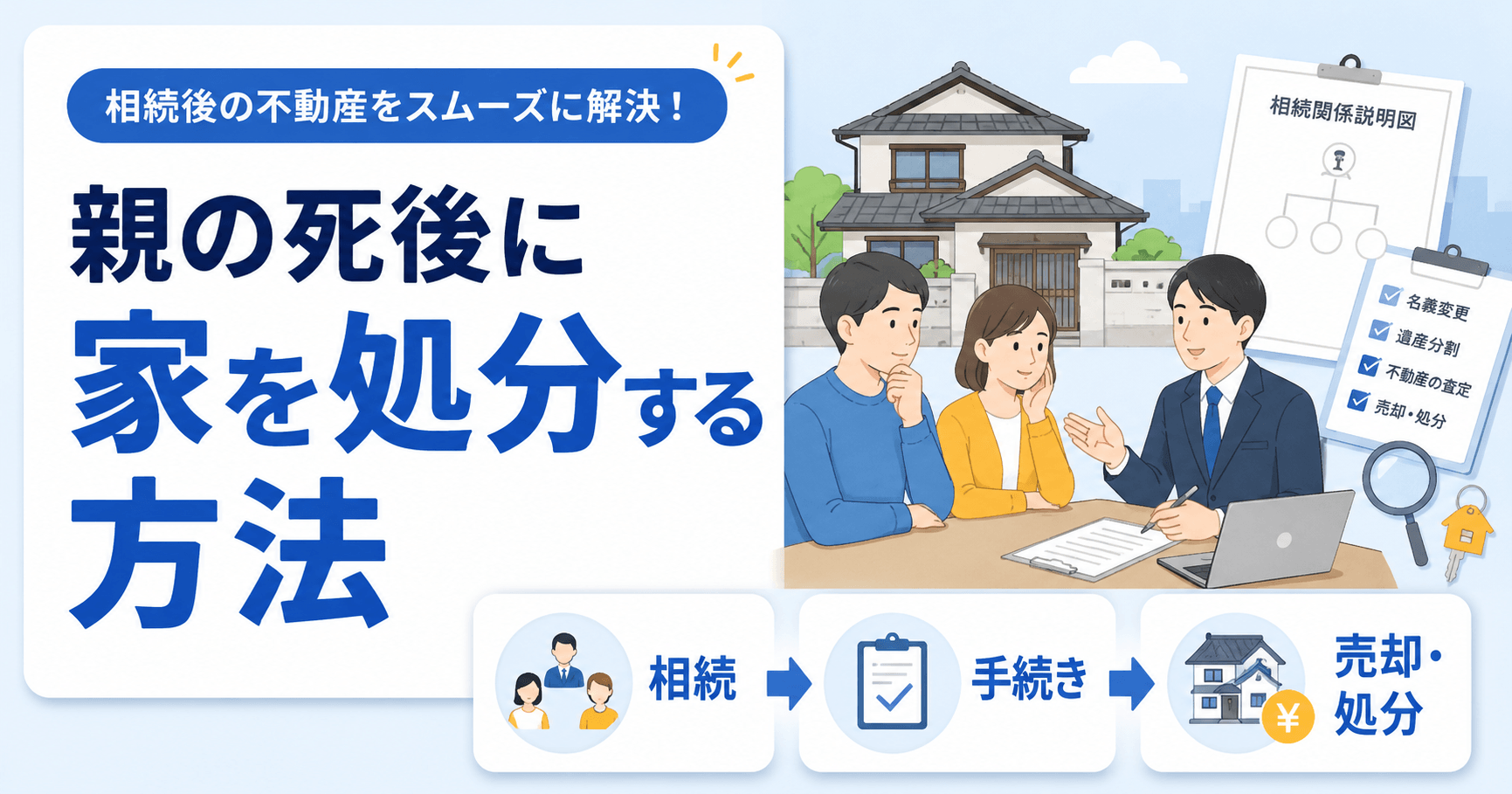 親の死後の家の処分方法まとめ！費用はいくら？売れない場合どうする？
