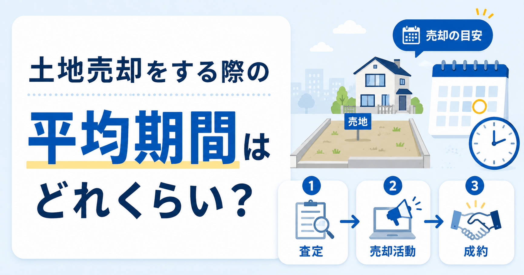 土地売却をする際の平均期間はどれくらい？何にどれだけの時間が...