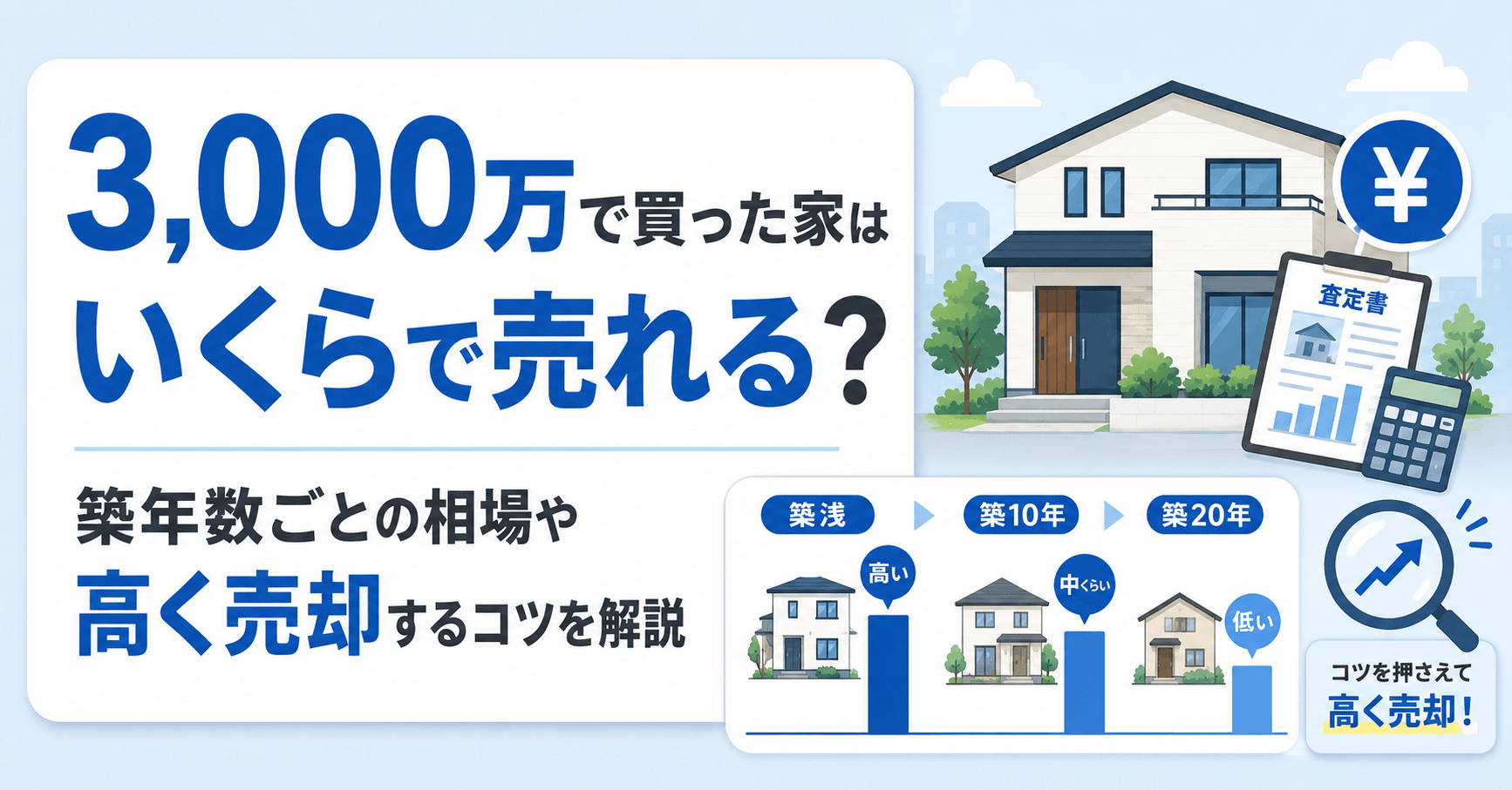 3,000万で買った家はいくらで売れる？築年数ごとの相場や高...