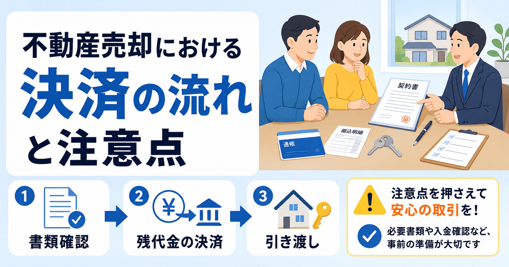 不動産売却における決済の流れ｜必要なものや注意点など売主目線...