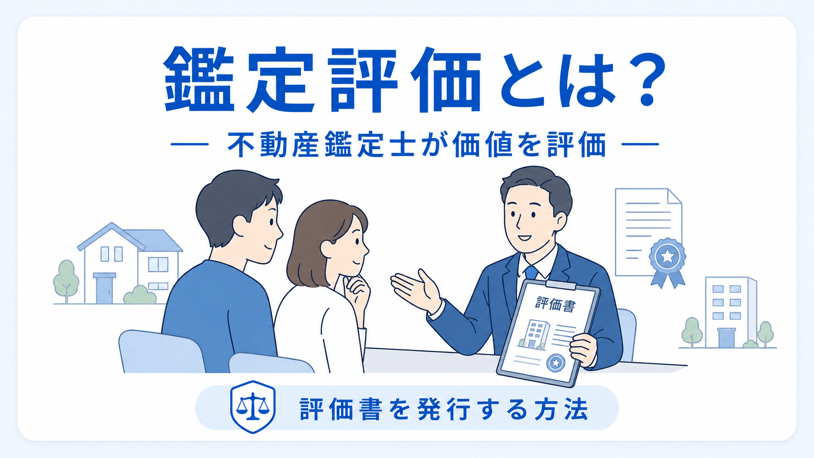 不動産鑑定士による鑑定評価:国家資格者が法に基づき適正な経済価値を判定する手続きの図解