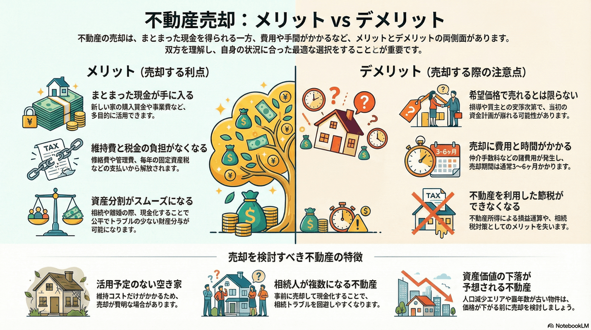 不動産売却のメリット・デメリットは？売った方がいい不動産も解...