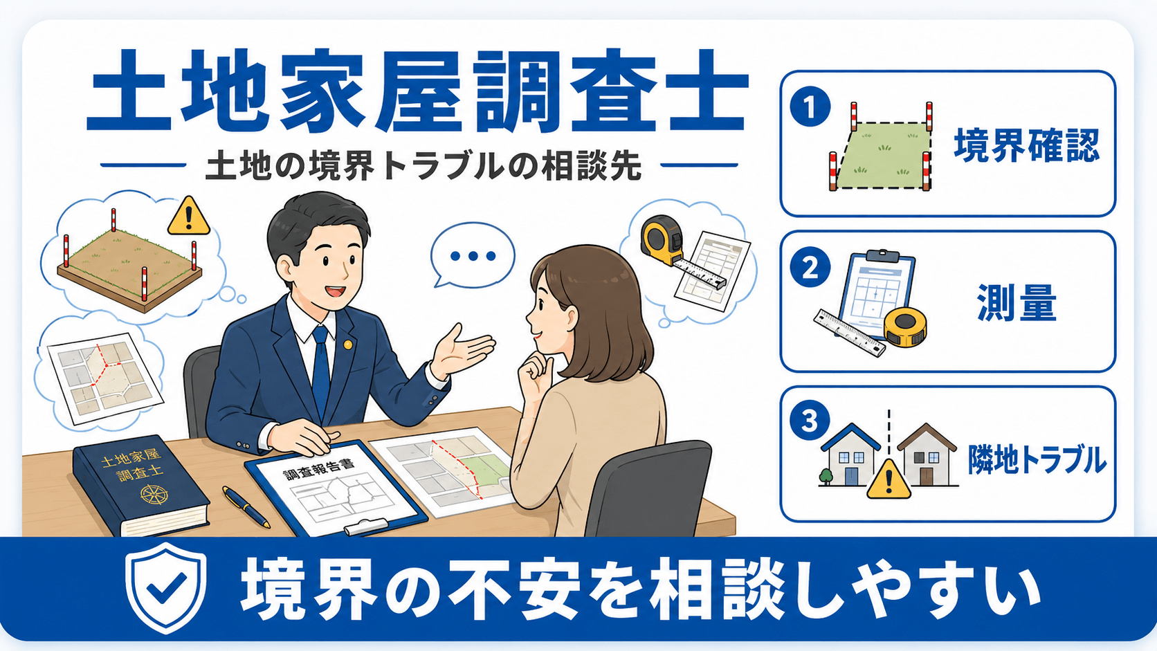 土地家屋調査士のイメージ図